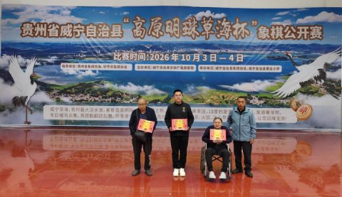 李学淏夺冠获奖2万 赵攀伟、陈柳刚亚季军 - 2026年威宁自治县“高原明珠草海杯”象棋公开赛落幕